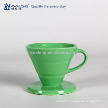 Green Painting Restaurant Used Fine Porcelain Drain Cup